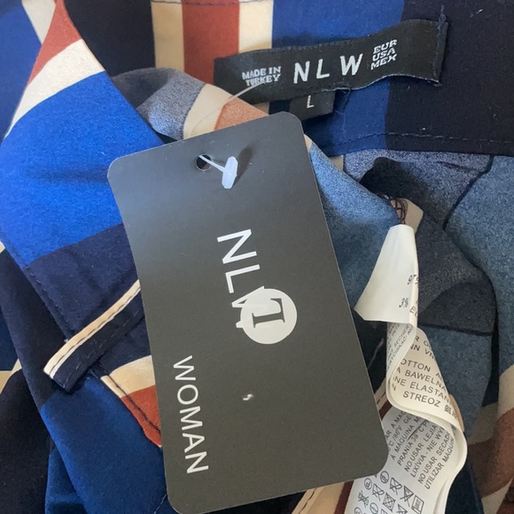 Stripped wide leg pants with belt - Picture 15 of 16